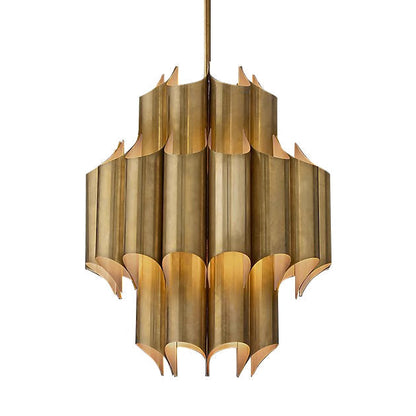 Arisha Simple Retro Creative Chandelier Brass Metal Bedroom