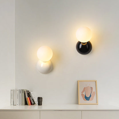 Applique d'intérieur LED moderne Valentina noir blanc métal salon