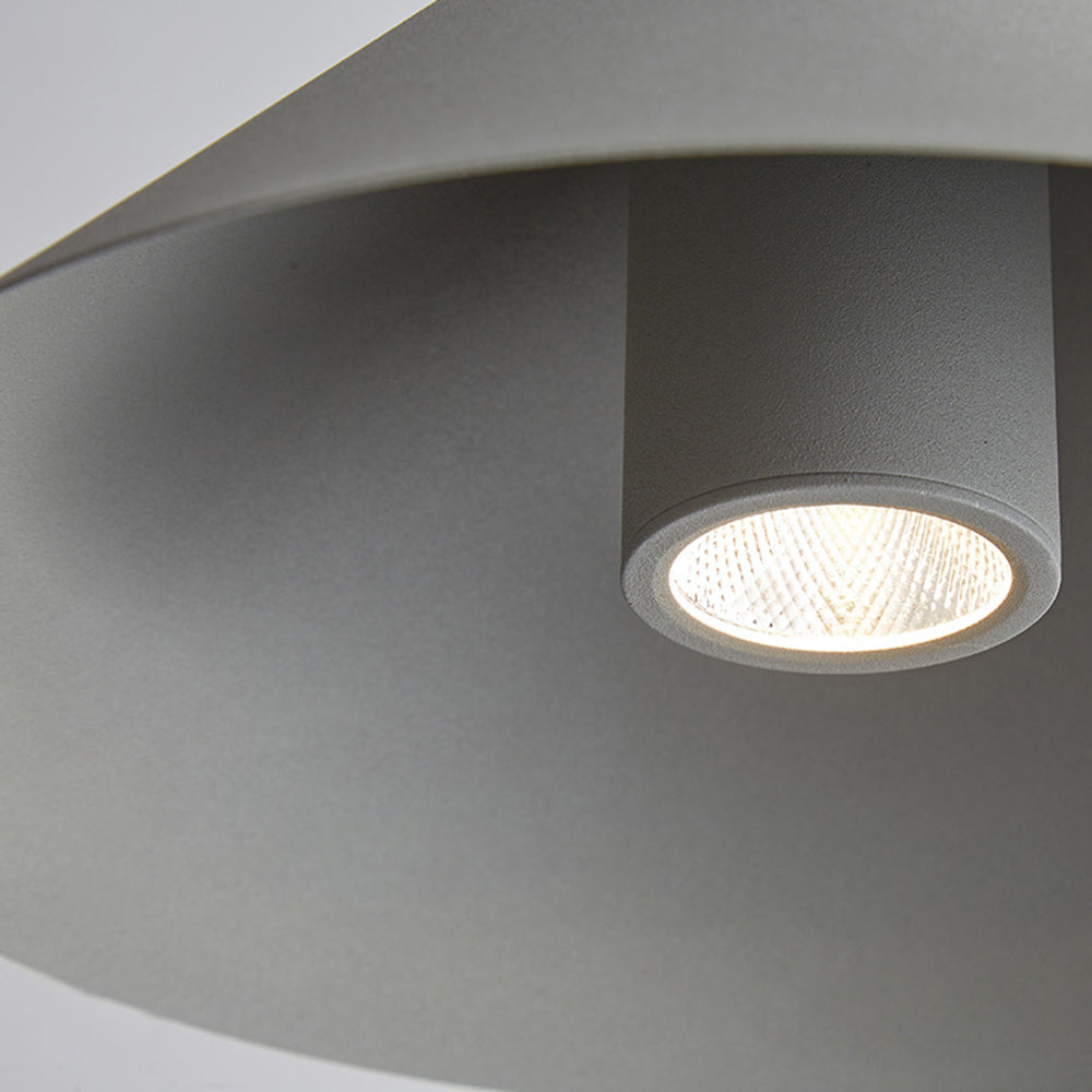 Arisha – suspension minimaliste en métal, cône, gris