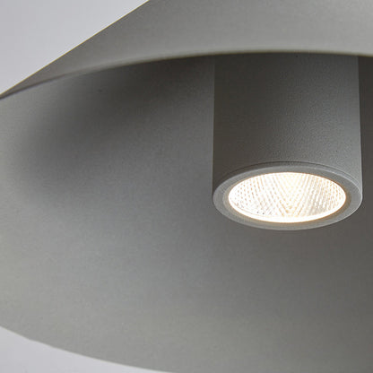 Arisha – suspension minimaliste en métal, cône, gris