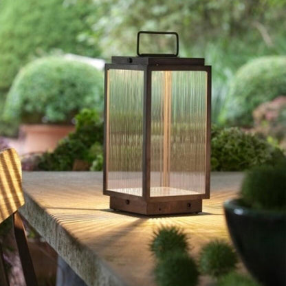 Lampadaire d'extérieur cuboïde minimaliste Ray, câblé, noir
