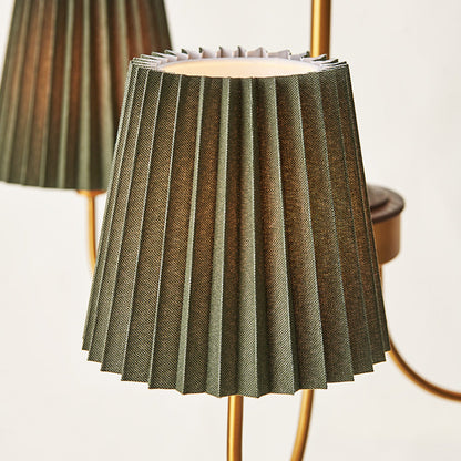 Silva Modern Retro Fabric Chandelier, White/Green