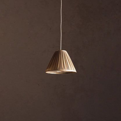 Ritta Pleated Pendant Light Wabi Sabi, Metal/Fabric, Living Room