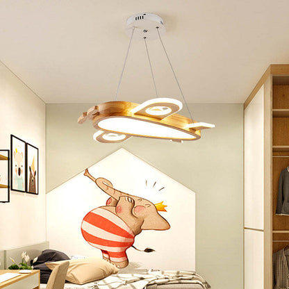 Arisha moderne naturel créatif bricolage enfants avion forme suspension, bois