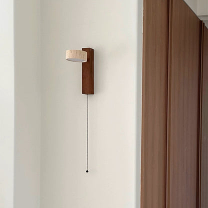 Ritta  Wall Light Travertine Wood