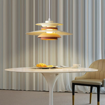 Valentina Moderne Pendelleuchte Schwarz/Weiß/Holz Metall Esszimmer