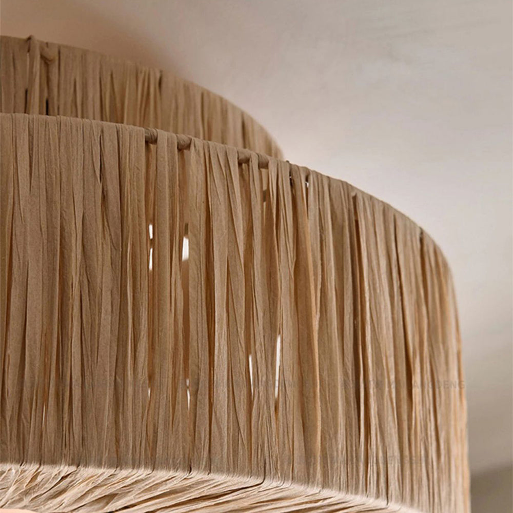 Suspension en rotin rustique Boho Muto, 3 styles