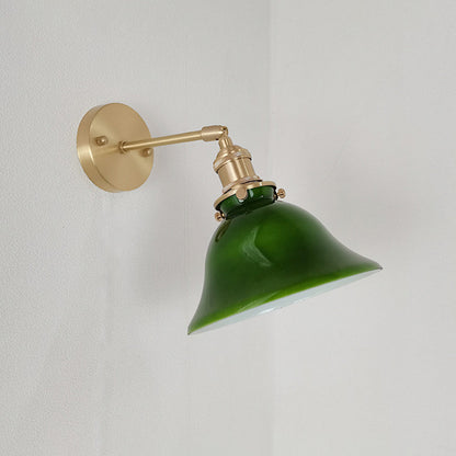 Tiffany Vintage Foldable  Wall Lamp, Green/White