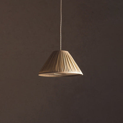 Ritta Pleated Pendant Light Wabi Sabi, Metal/Fabric, Living Room