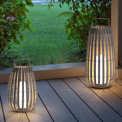 Ray Retro Lantern Solar-/wiederaufladbare Außenstehleuchte, Braun
