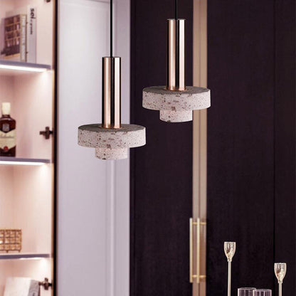 Arisha moderne bunte LED-Pendelleuchte im Art-Deco-Stil, Terrazzo