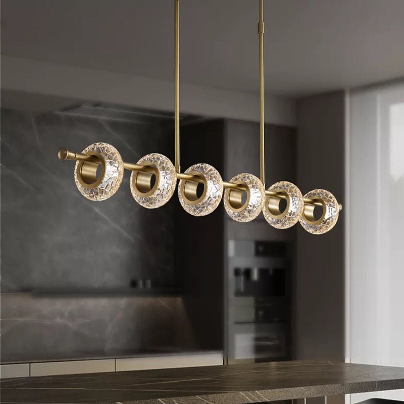 Kristy Modern Luxury Lampe à suspension en métal/verre Doré