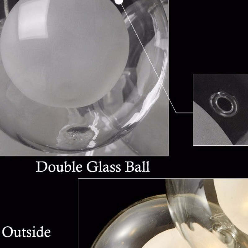 Lampe à suspension moderne à bulles Valentina, 5 styles