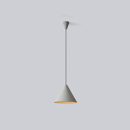 Arisha – suspension minimaliste en métal, cône, gris