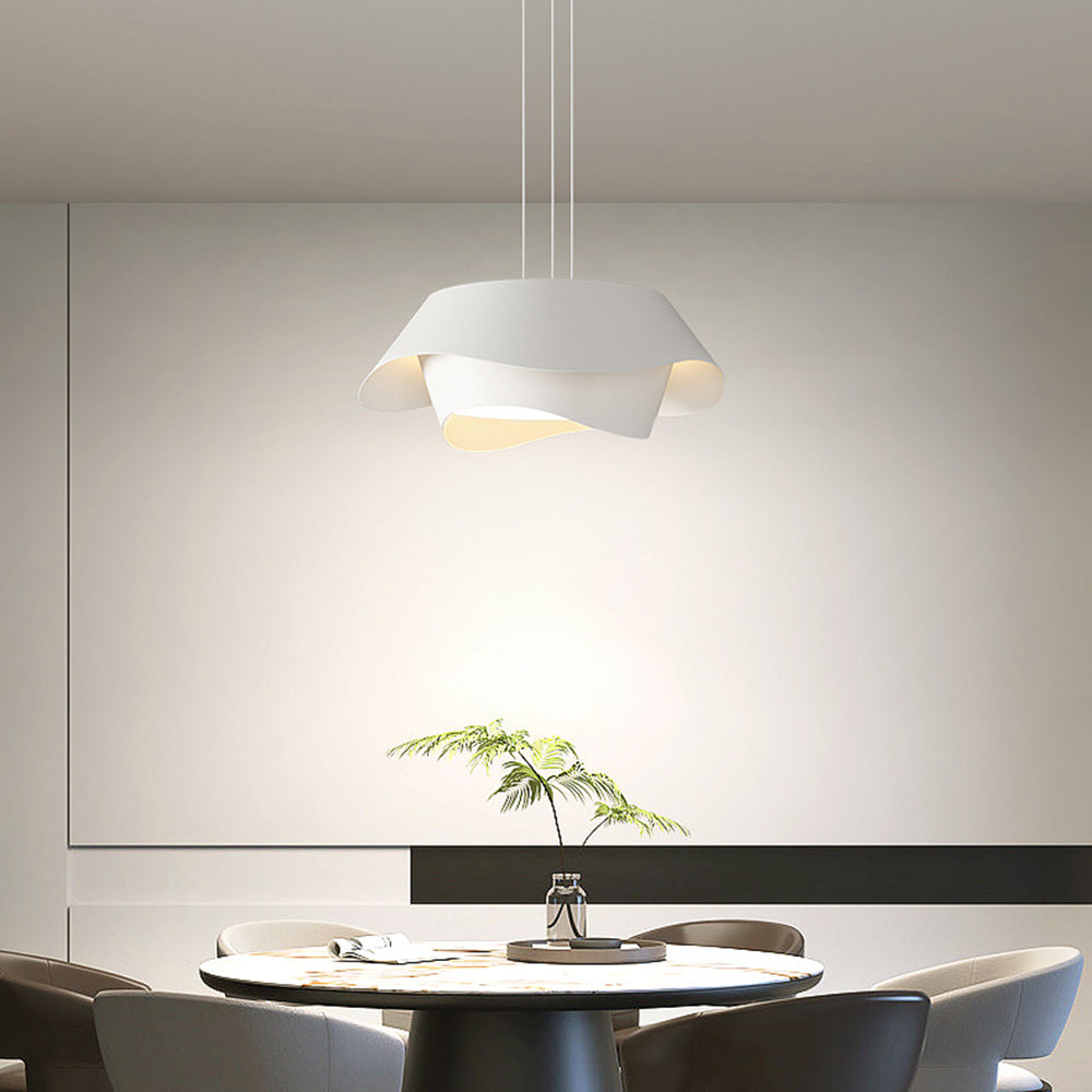 Arisha Art Déco Lampe à suspension en forme de fleur Blanc