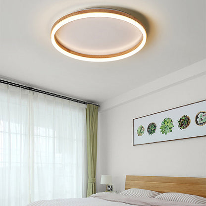 Tomo Flush Mount Ceiling Light Wood