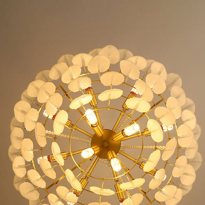 Kristy Elegant Pearl/Glass/Metal Chandelier, White