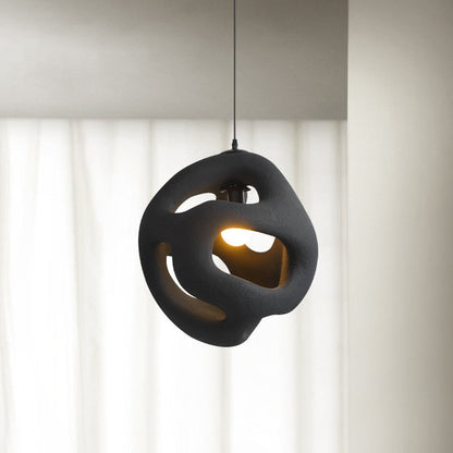 Avi Modern Metal/Resin White/Black Pendant Light