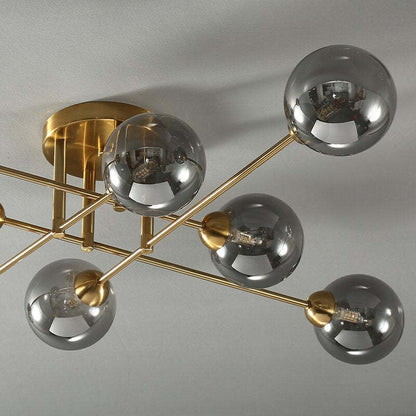 Valentina Lustre globe industriel en verre LED, 6 styles