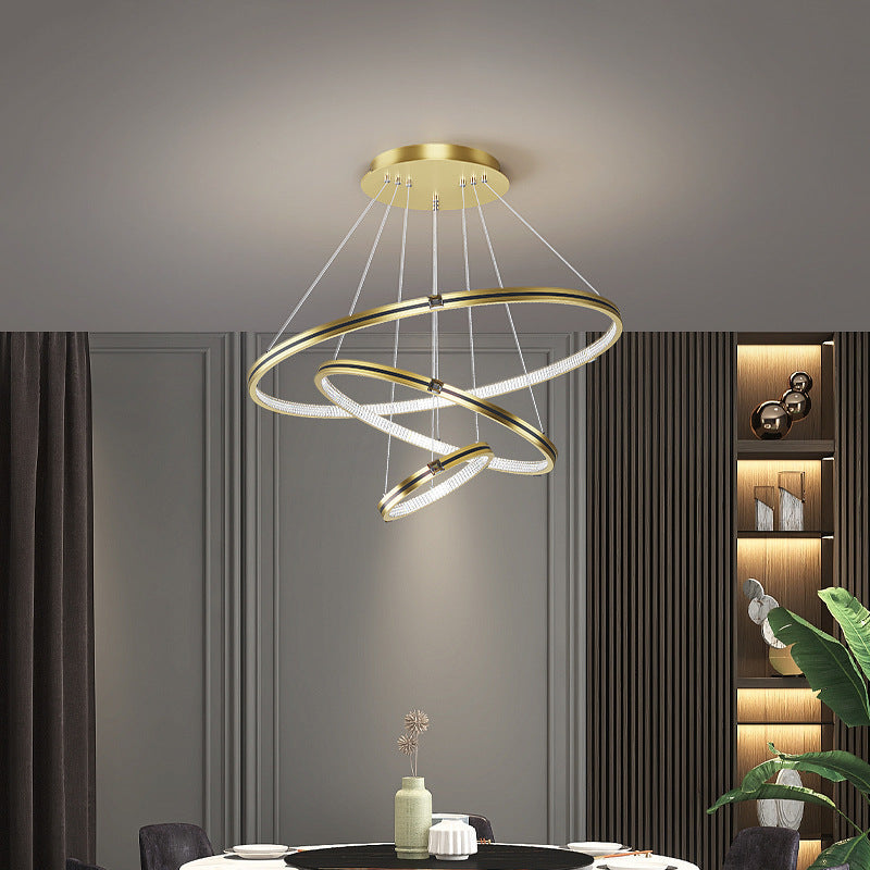 Arisha LED anneaux suspension réglable pour salon et salle à manger
