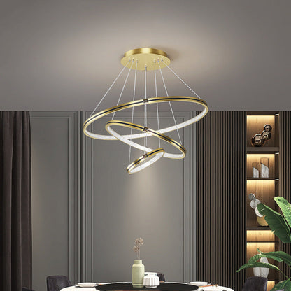 Arisha LED anneaux suspension réglable pour salon et salle à manger