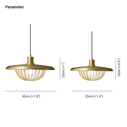 Arisha Modern Nordic Dome Pendant Light, Gold/Brown/Grey/Brown/Wood