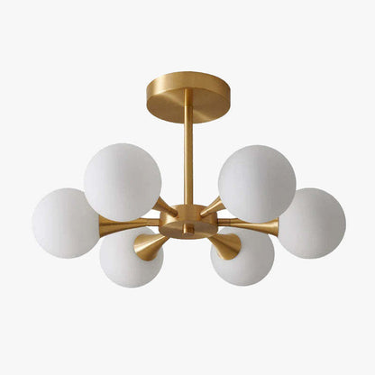 Valentina  Contemporary  Flush Mount Ceiling  Light, Glass Bubble