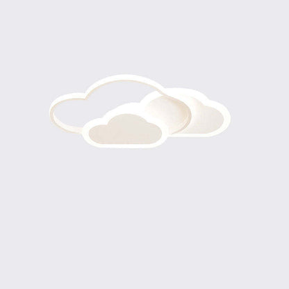 Arisha Modern Ceiling Light Hollow, Cloud Shape, White/Pink