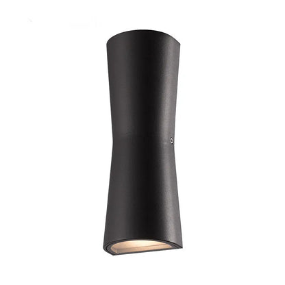 Laxor Minimalist Torch Metal Outdoor Wall Lamp Waterproof, Black/White