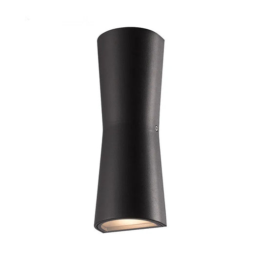 Laxor Minimalist Torch Metal Outdoor Wall Lamp Waterproof, Black/White