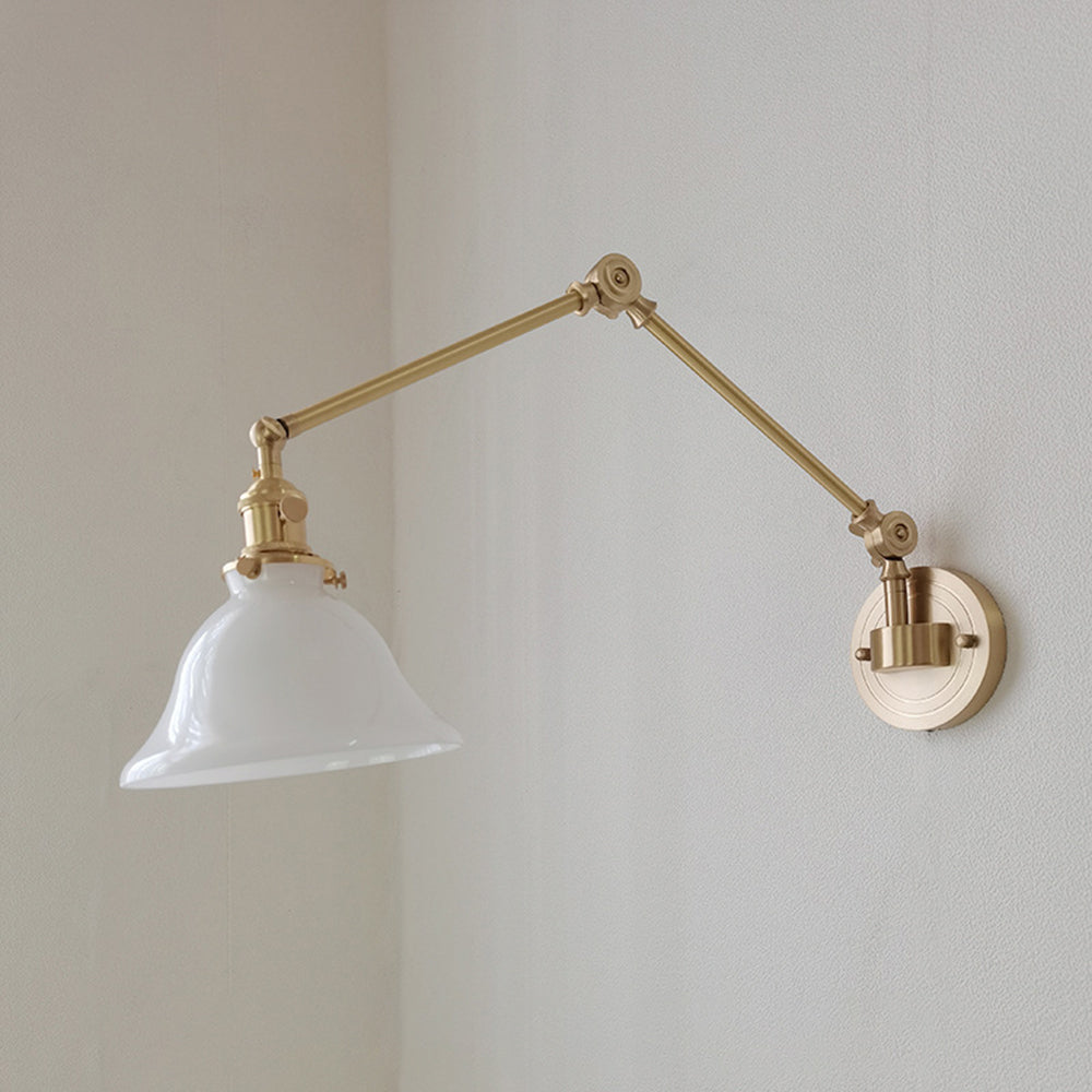 Tiffany Vintage Foldable  Wall Lamp, Green/White