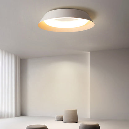 Arisha Nordic Bowl Metal/ Flush Mount Ceiling Light, White