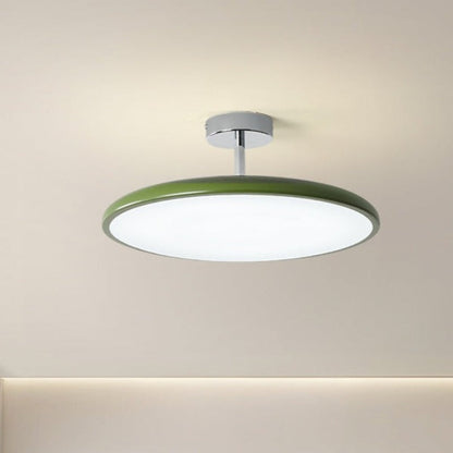 Valentina Vintage Flush Mount Ceiling Light Metal Red/White/Green LED Bedroom