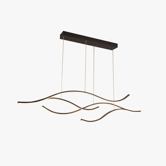 Arisha Pendelleuchte, mehrfach gebogen, Schwarz/Gold