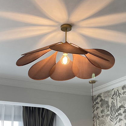 Ritta Pendant Light Vintage Rustic Wabi Sabi, Fabric, White/Brown