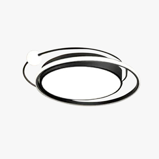 Arisha moderne multi-orbit inbouwplafondlamp, zwart/goud