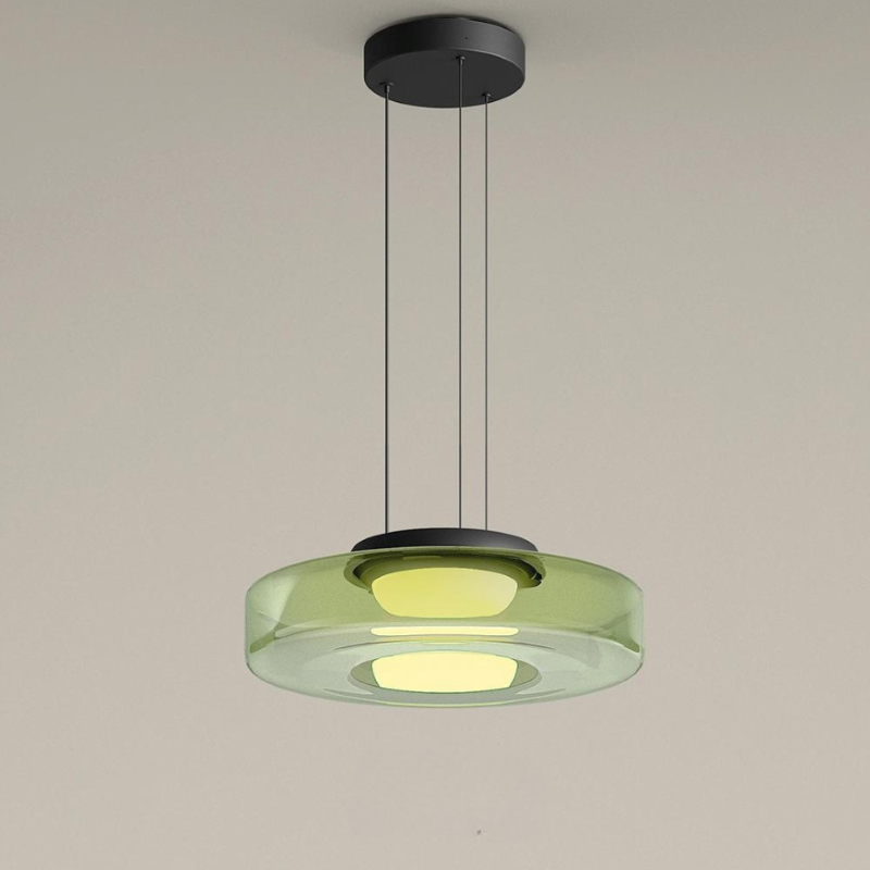 Suspension Jojo en verre, structure à plusieurs niveaux