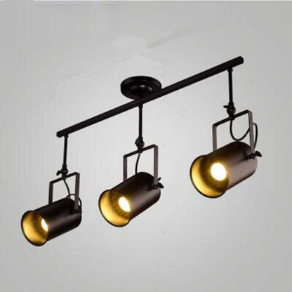 Plafonnier Silva Vintage réglable semi-encastré, noir