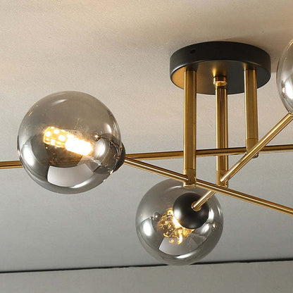 Valentina Lustre globe industriel en verre LED, 6 styles