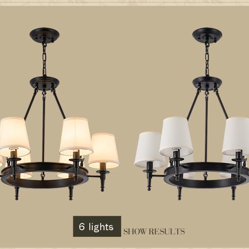 Lustre Silva vintage en métal et tissu, Noir/Cuivre