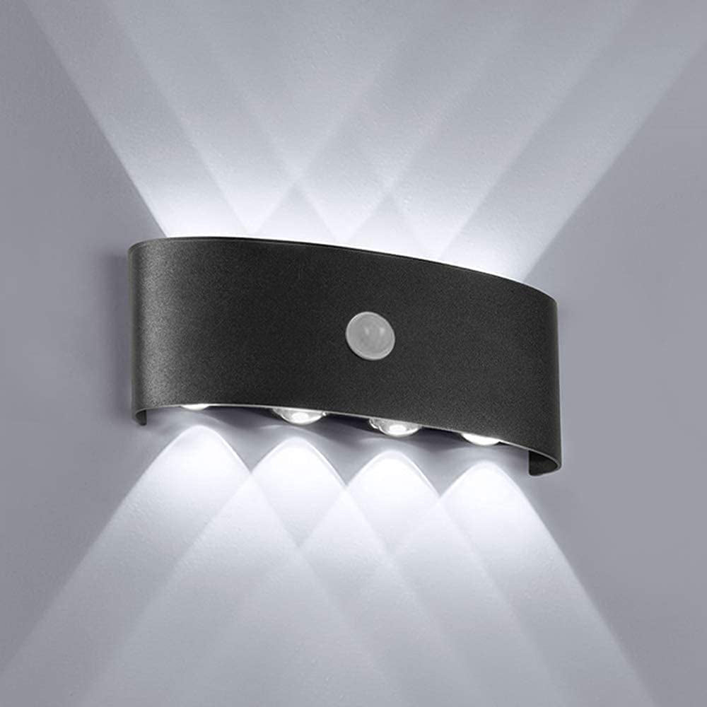Ray Modern Simple Metal/ Fixtures Up And Down LED Light Wall Lamp, Black/White