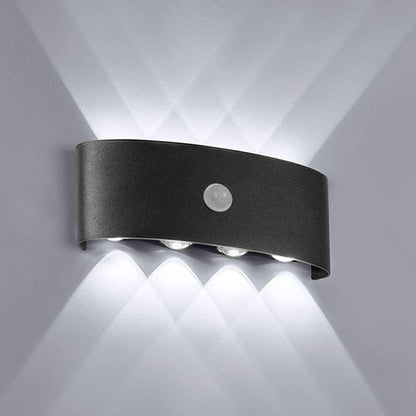 Ray Modern Simple Metal/ Fixtures Up And Down LED Light Wall Lamp, Black/White
