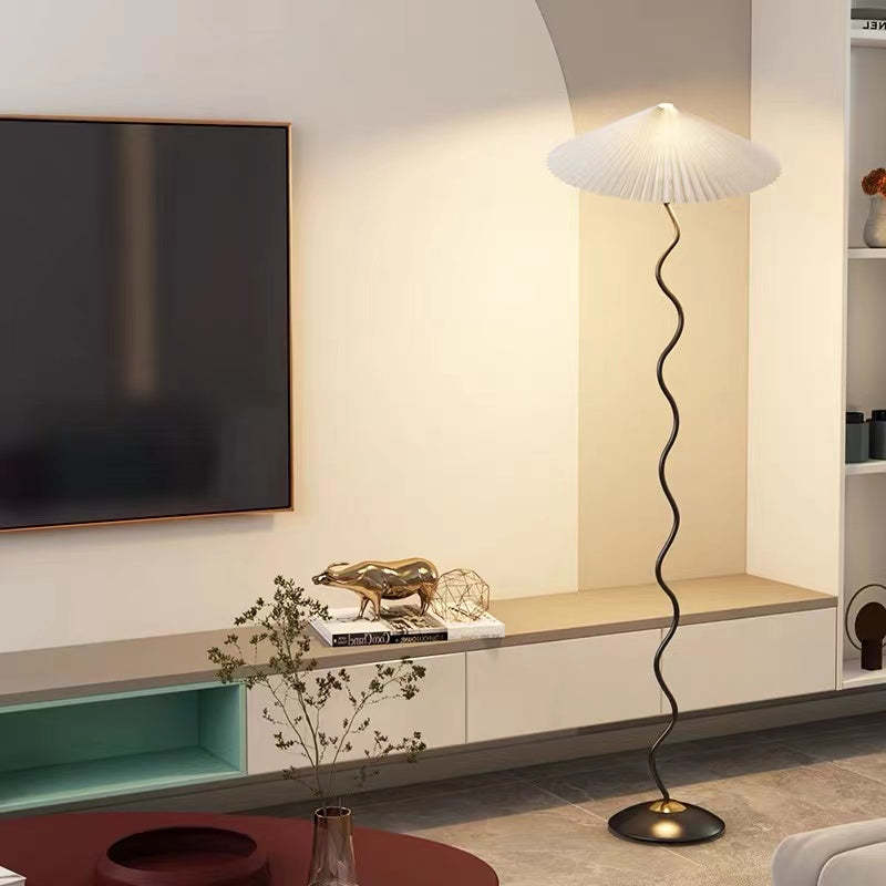 Lampadaire LED moderne en tissu champignon Ritta