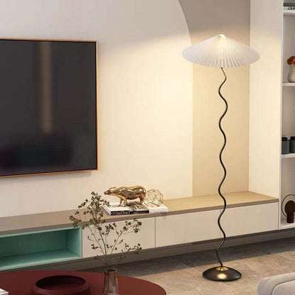 Lampadaire LED moderne en tissu champignon Ritta