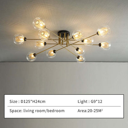 Valentina Lustre globe industriel en verre LED, 6 styles