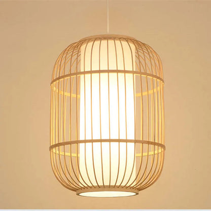 Kuro Hand-Woven Knitted Rattan Bamboo Vintage Pendant Light