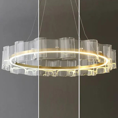 Arisha Creative Ring Lampe à suspension en métal/arcylique Doré
