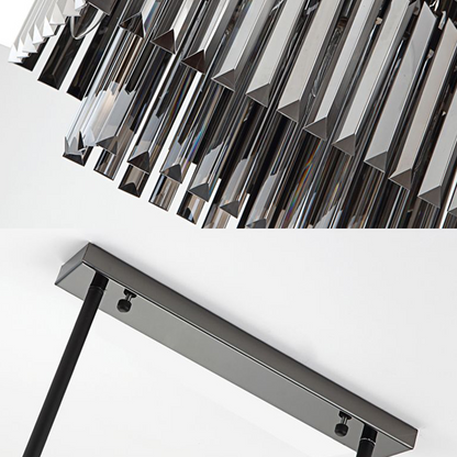 Kristy Design Rectangle Metal Pendant Light, Black