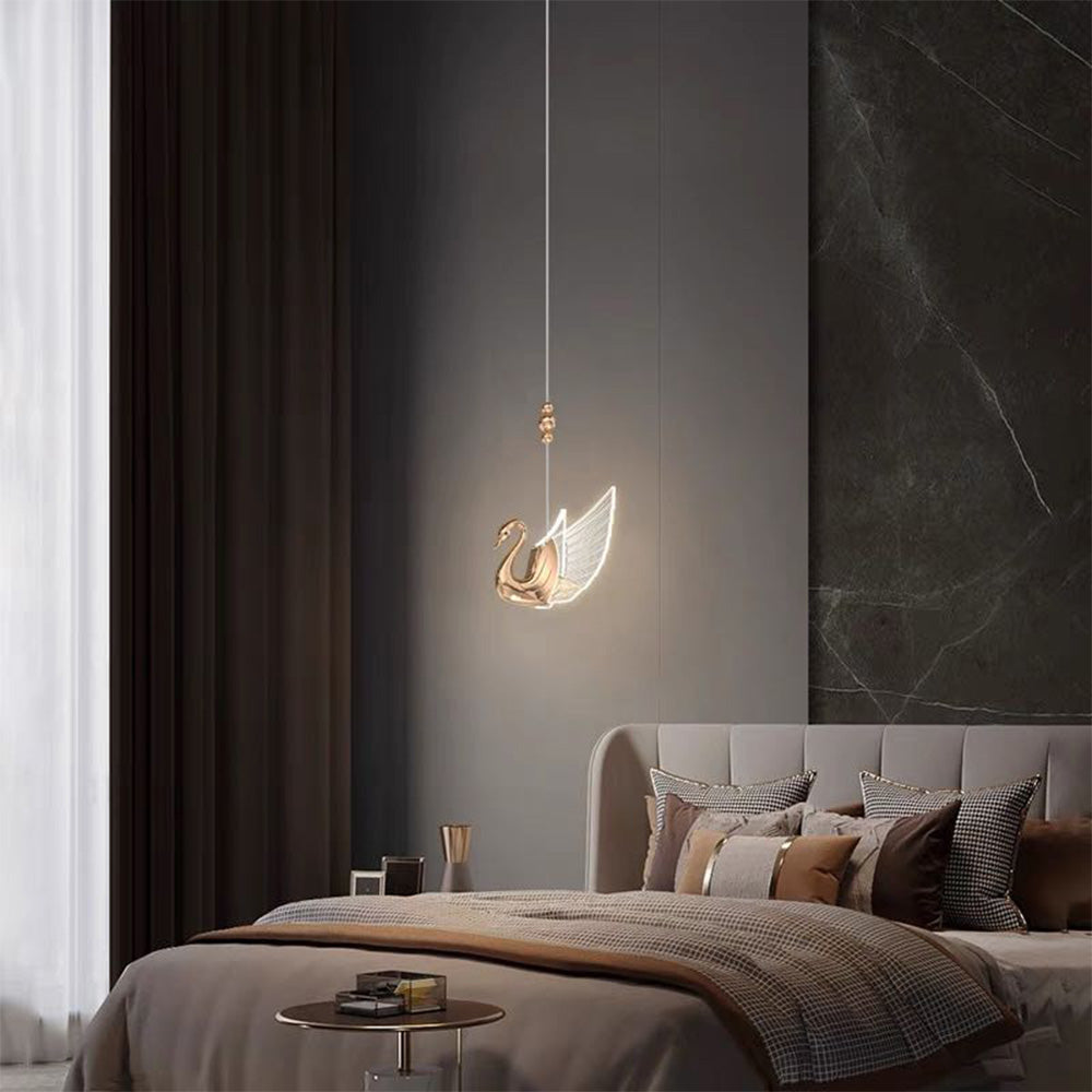 Arisha Modern Creative Swan Pendant Light, 2 Color