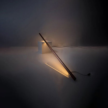 Ozawa Minimalist Linear Floor Lamp, Wood/, Living Room